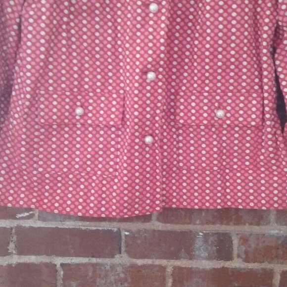 R.Q.T Pink Orange White Multicolor Cotton Jacket Blazer Overcoat Women Size 10 - Picture 4 of 11